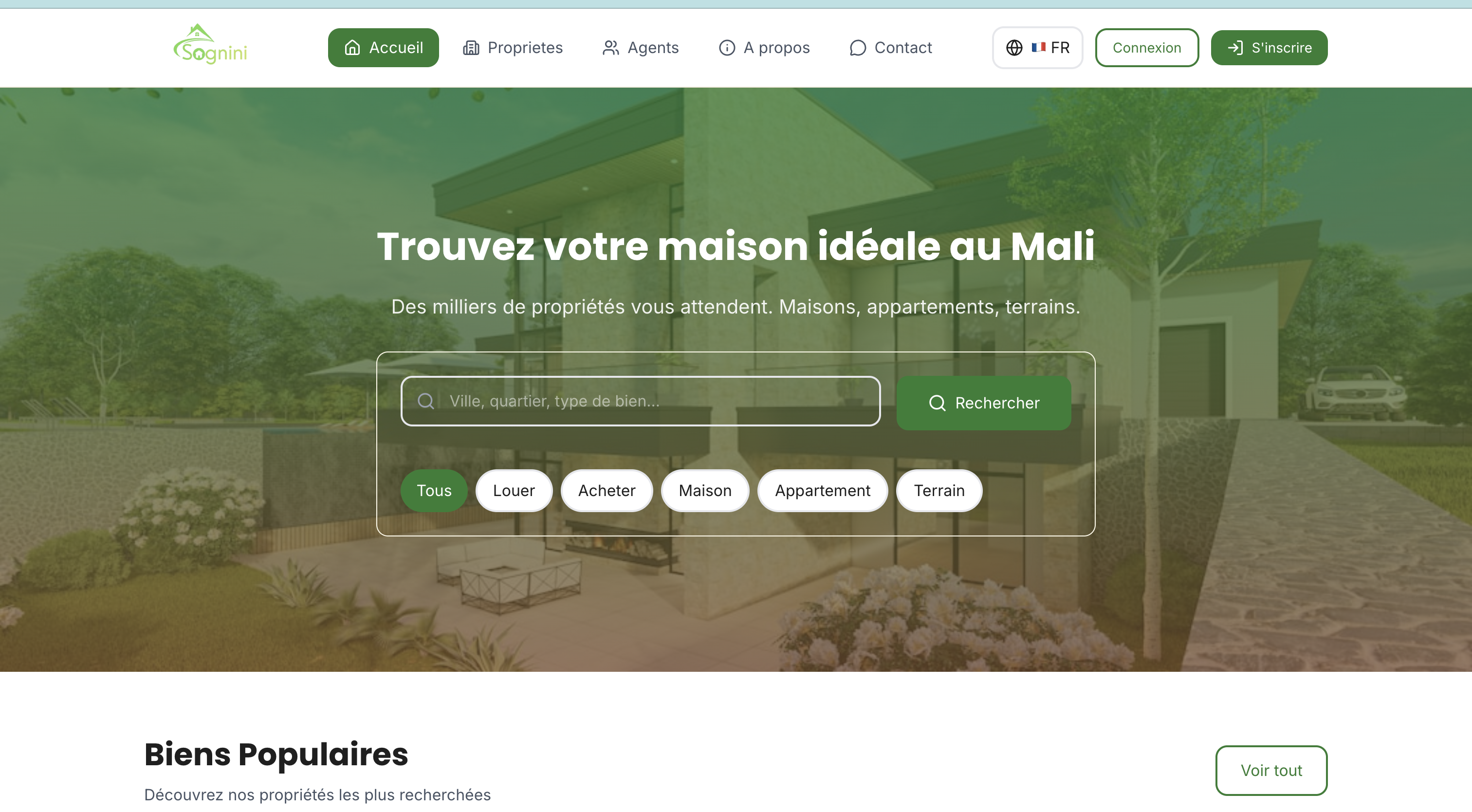 Sognini | Plateforme immobilière Mali